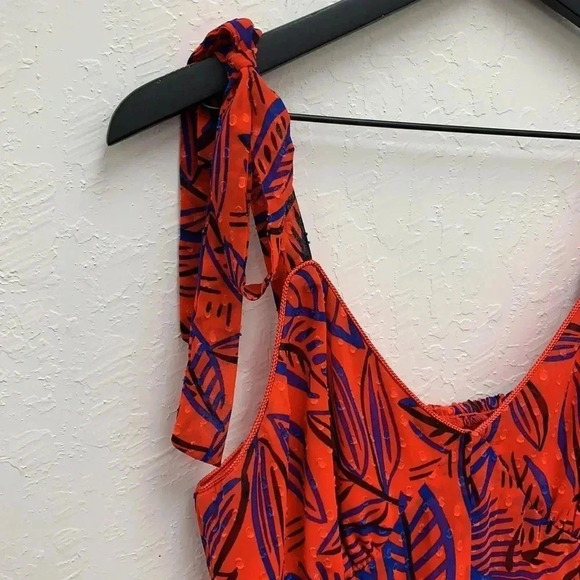 ALEXIS for Target Tropical Leaf Tie Strap Dress Size XS - Picture 5 of 8